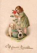 Petite fille aux fleurs et v&oelig;ux de 2026